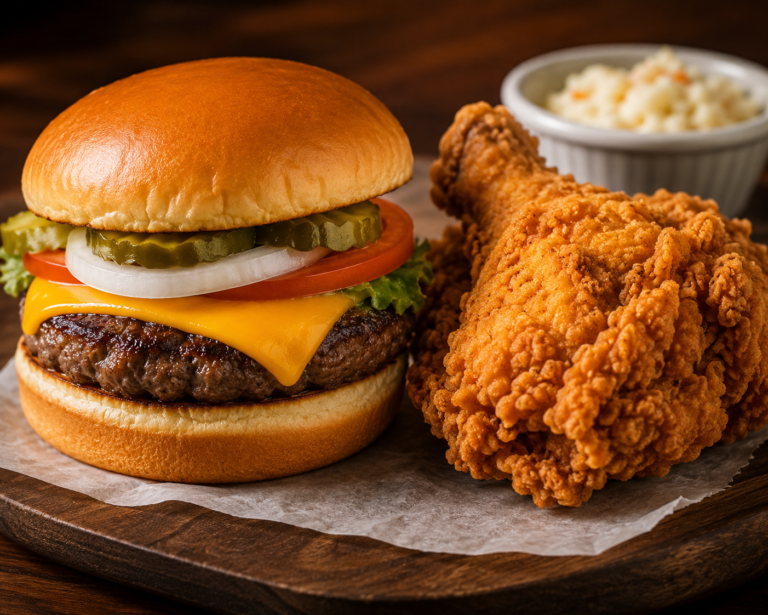 Cheese-Burger-and-Fried-Chicken