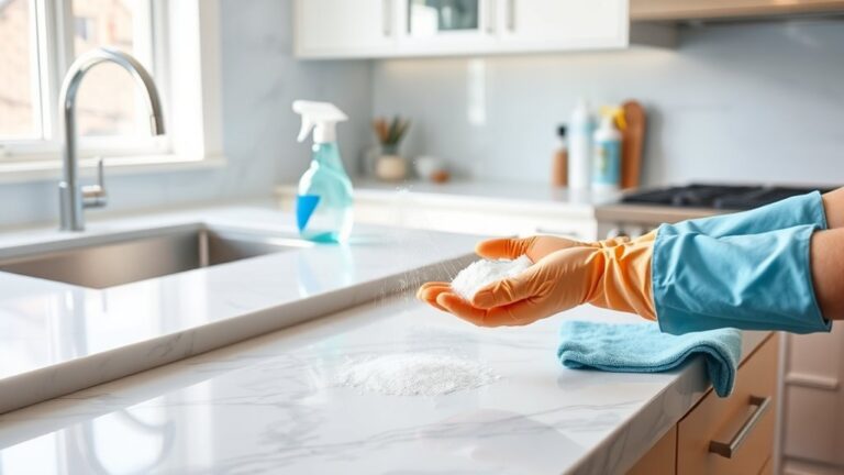 clean kitchen counters efficiently
