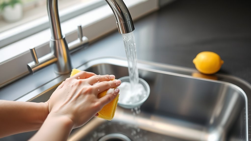 clean sink in three steps
