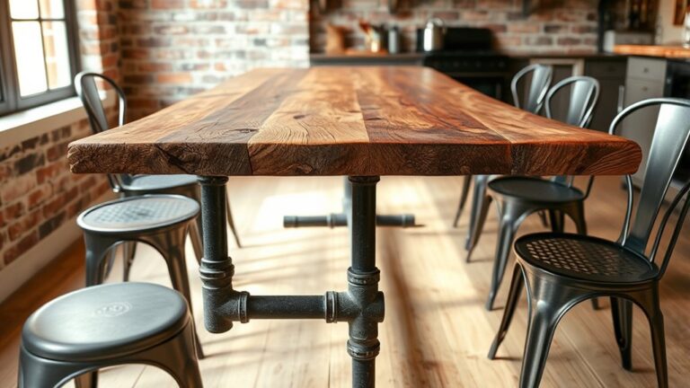 industrial rustic metal wood
