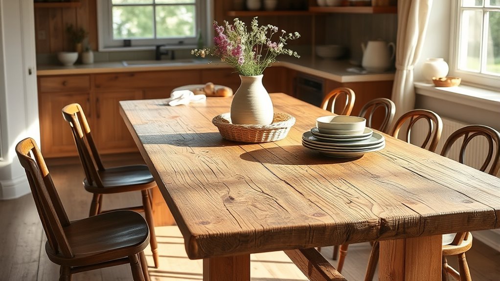 rustic kitchen table usage