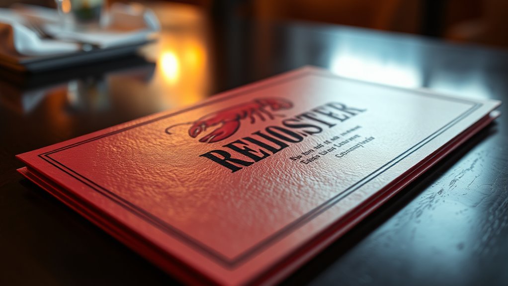 seafood restaurant menu