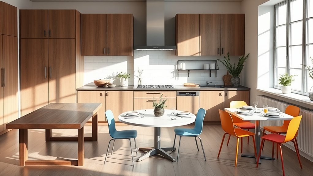 table shape influences space