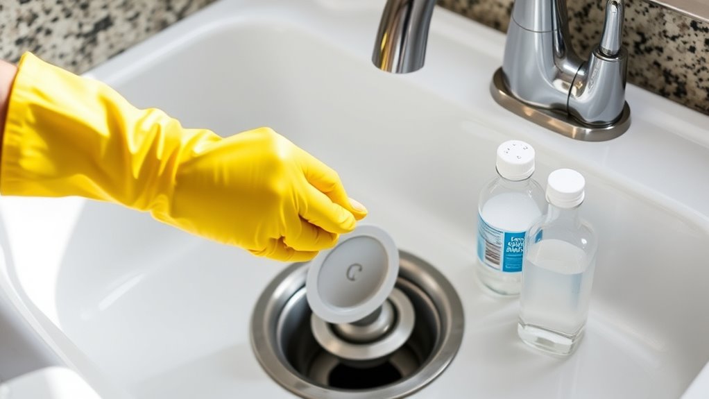 unclogging kitchen sink easily