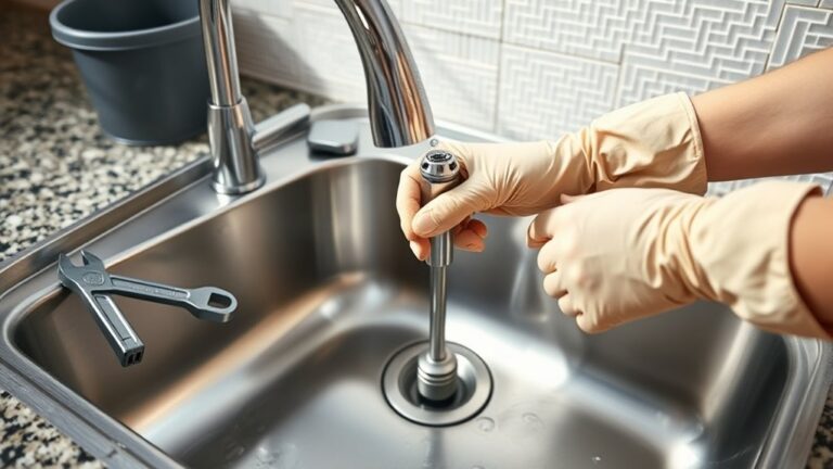 unclogging kitchen sink steps