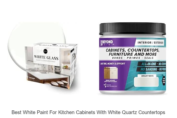 Best White Paint for Kitchen Cabinets With White Quartz Counters!