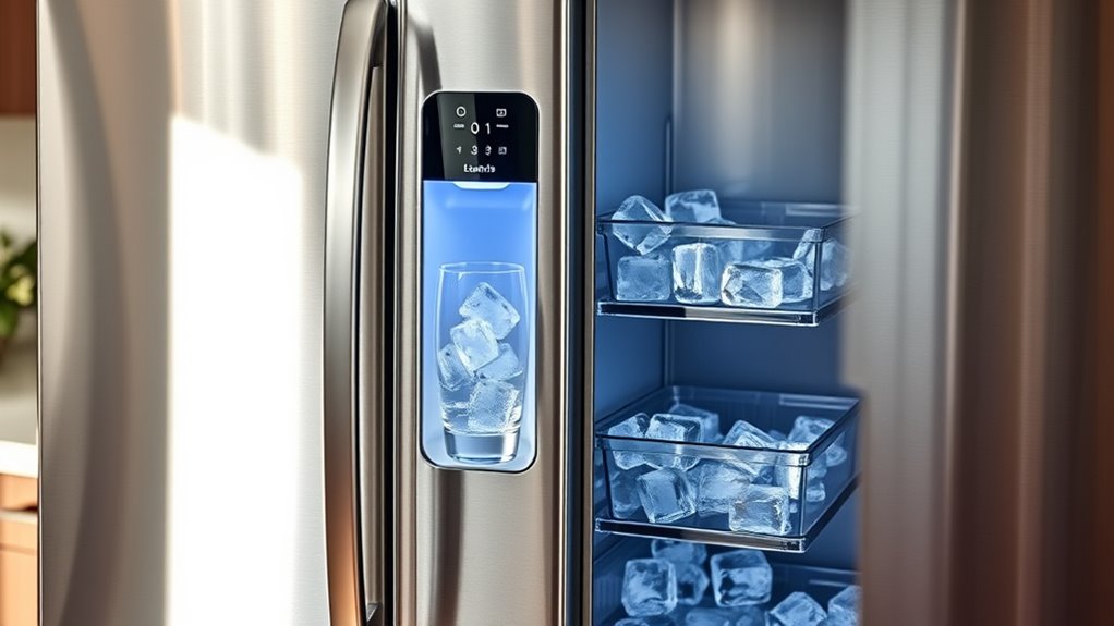 efficient accessible ice dispenser