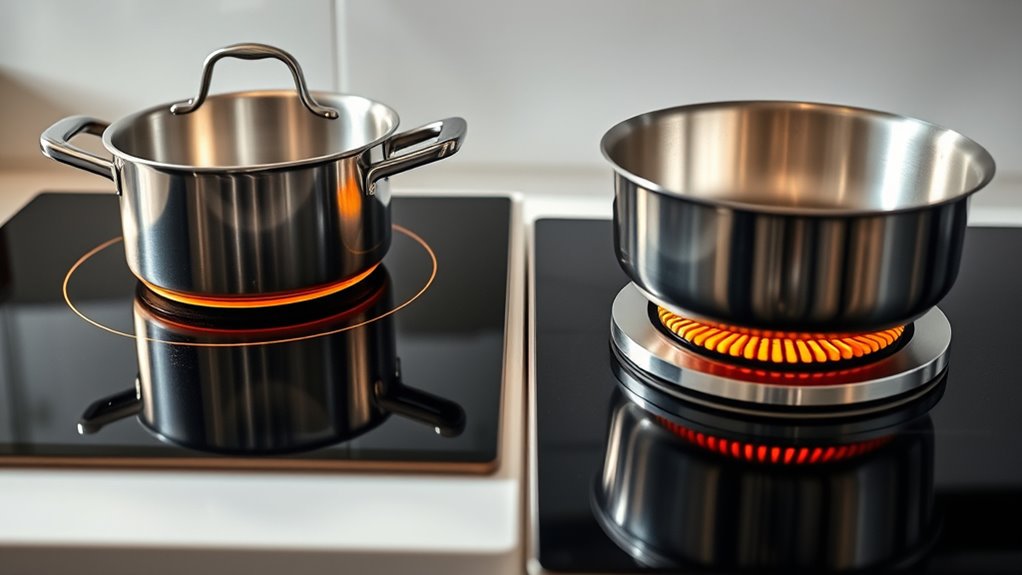 electromagnetic cookware heat transfer