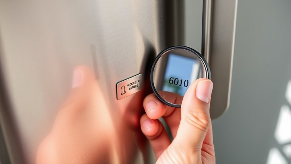 find appliance model numbers