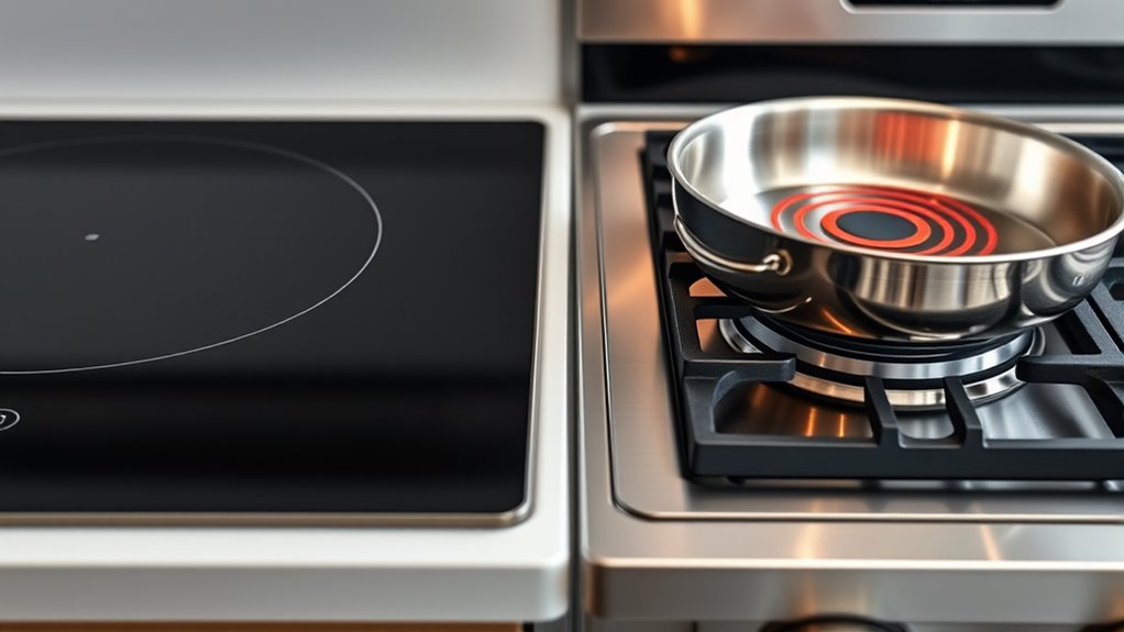 induction heats cookware directly