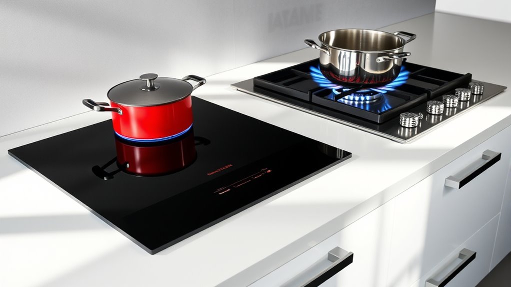 induction heats faster efficiently