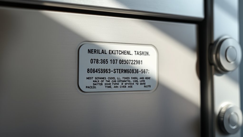 locate appliance label areas