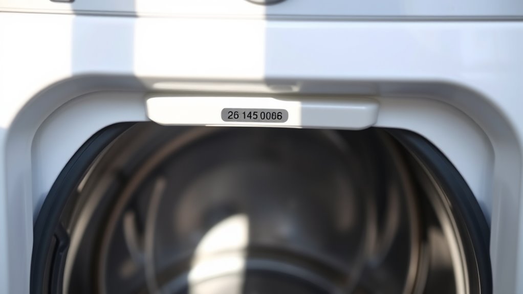 locate appliance serial number