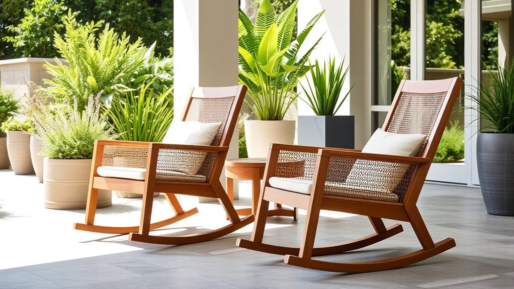 modern minimalist outdoor seating