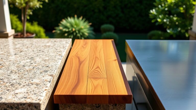 outdoor kitchen material comparison