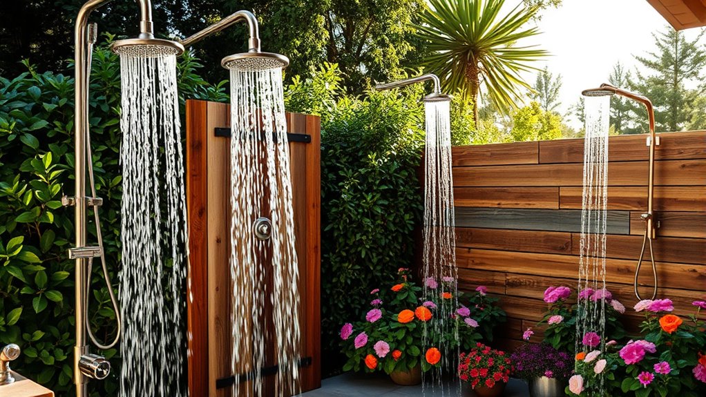 outdoor shower system options