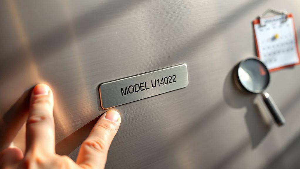 record appliance identification details