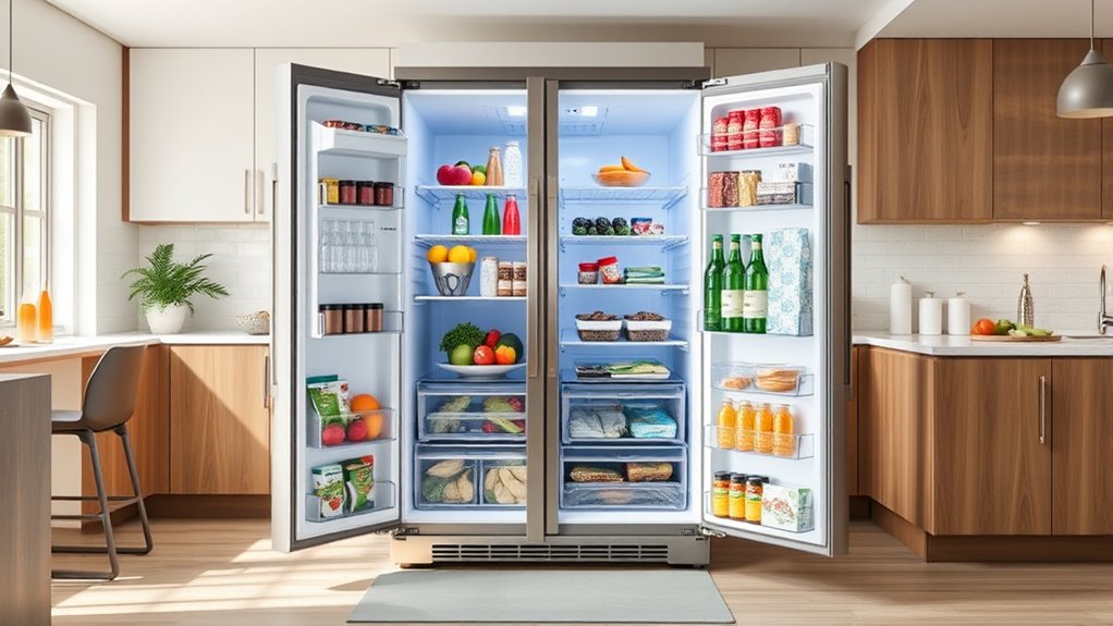 spacious organized family refrigerator