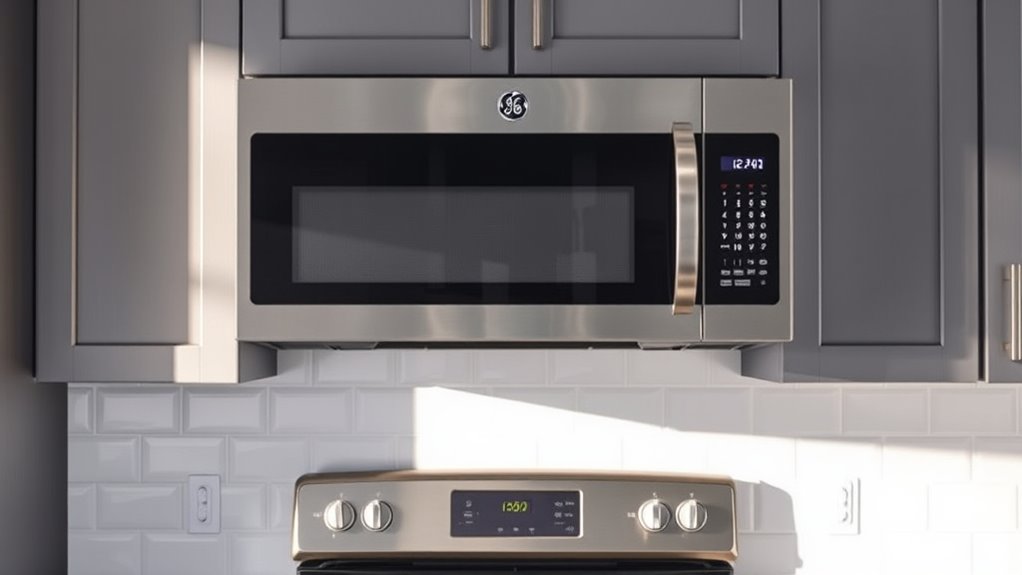 stylish practical over the range microwave