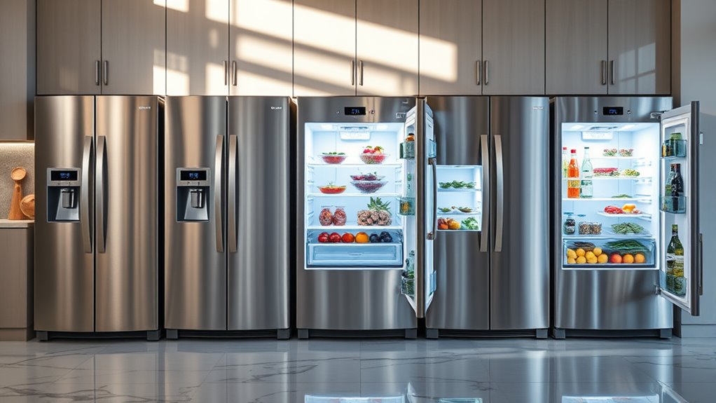 top door in door fridges