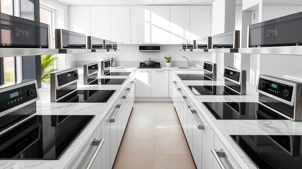 top double oven induction ranges